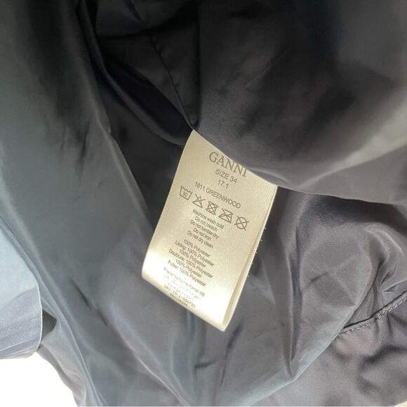 Ganni blue zip up cargo windbreaker jacket size XS‎ - Picture 3 of 6